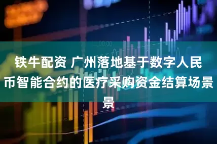 铁牛配资 广州落地基于数字人民币智能合约的医疗采购资金结算场景