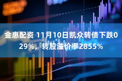 金惠配资 11月10日凯众转债下跌029%，转股溢价率2855%